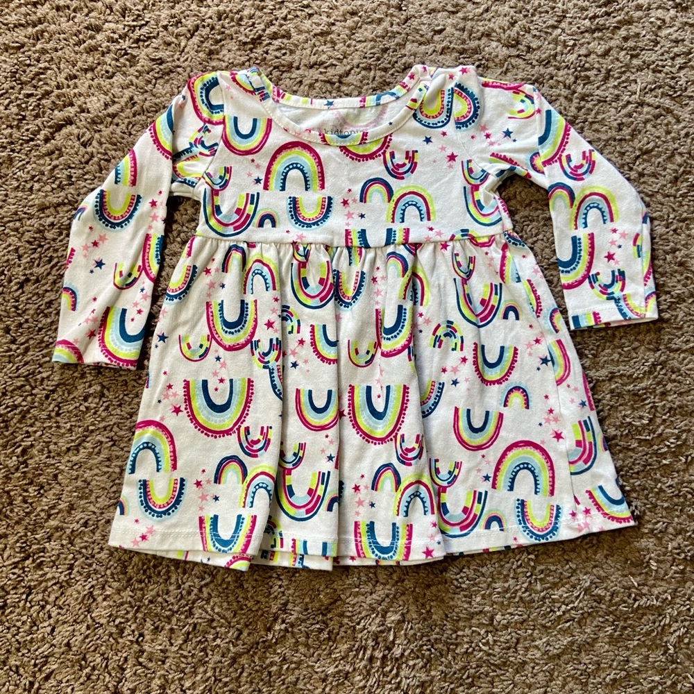 Girls Long Sleeve Rainbow Blouse